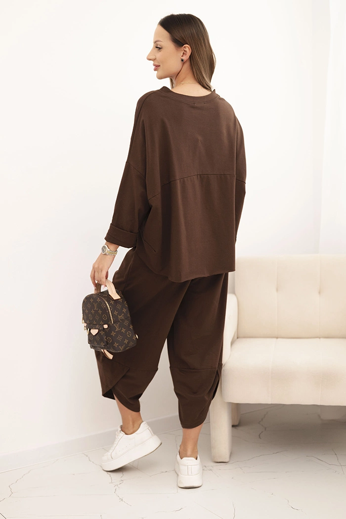 Kesi Włoski Cotton set sweatshirt + pants dark mint