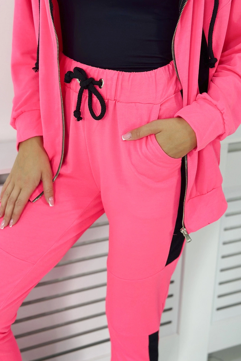 Sports set with pink neon stripes