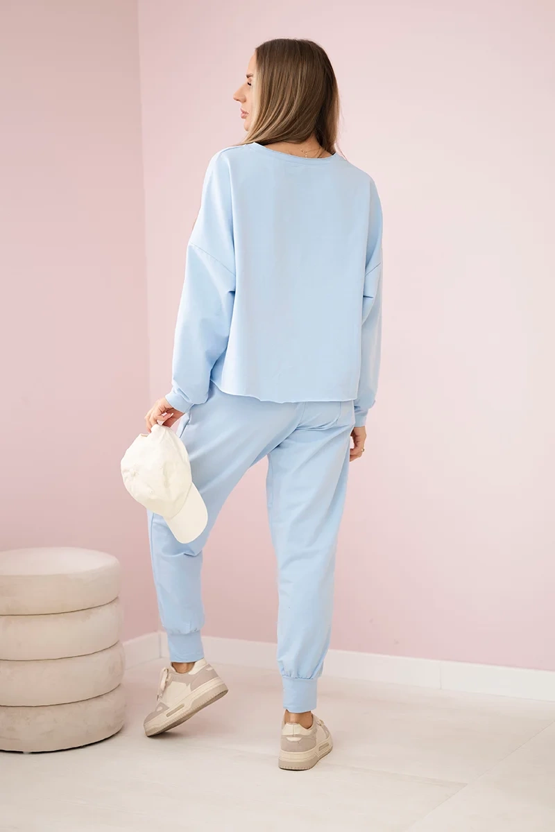 Set 2-piece sweatshirt + trousers blue