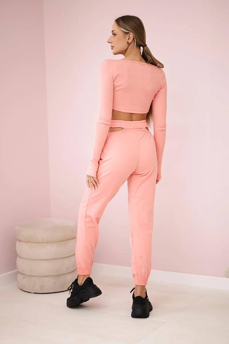 Set with apricot blouse top