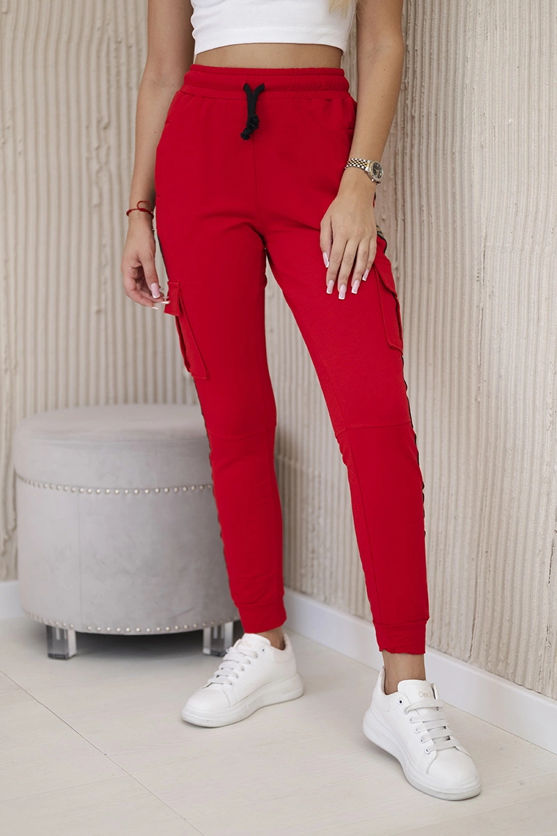 Cargo trousers red