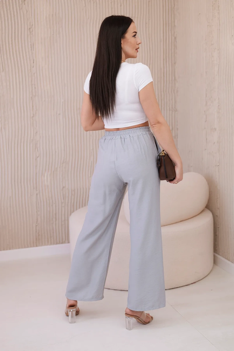 Viscose wide trousers grey