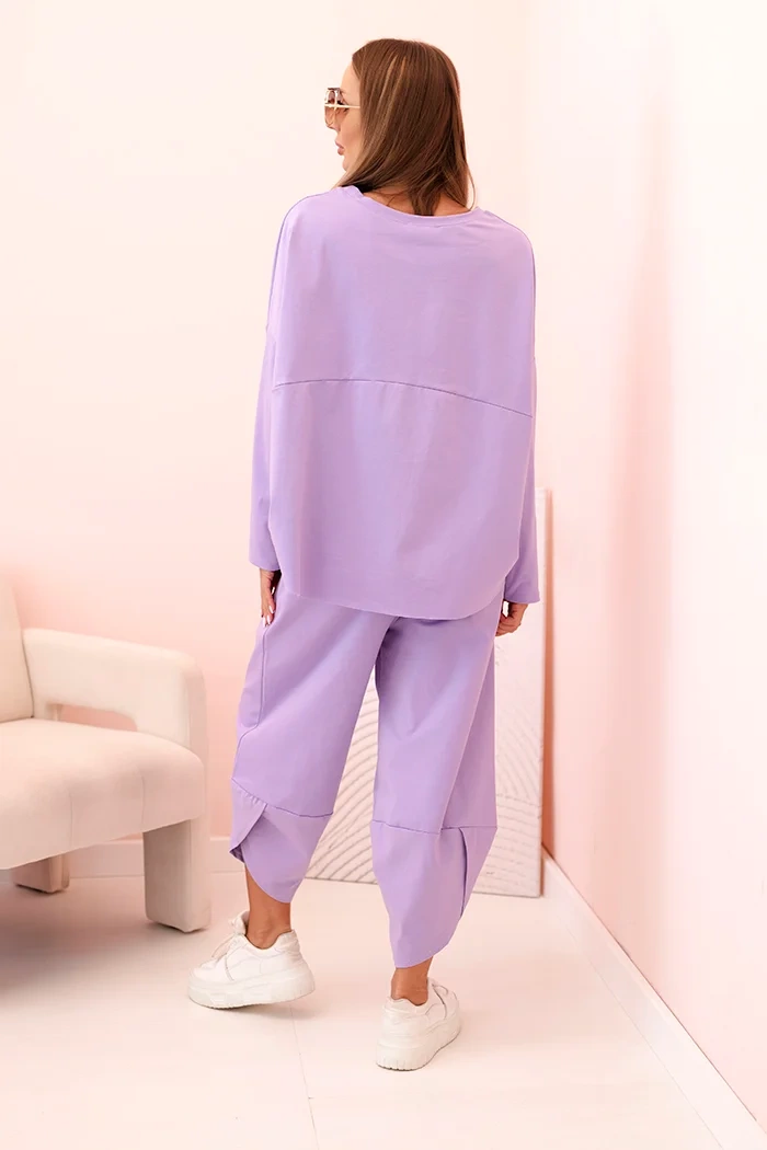 Kesi Włoski Set of new punto sweatshirt pants light purple