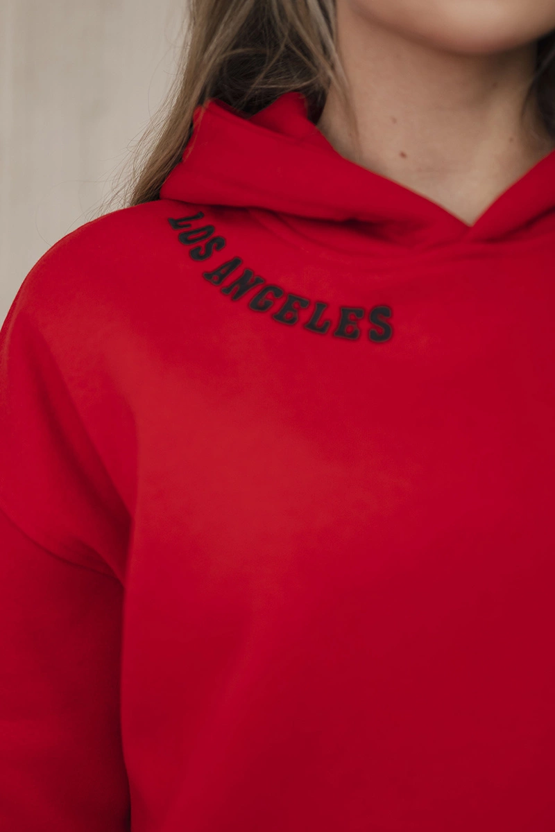 Insulated set with embroidery Los Angeles red