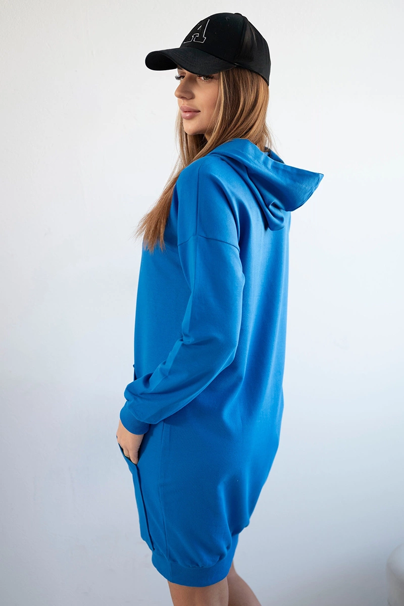Blue dress with hood