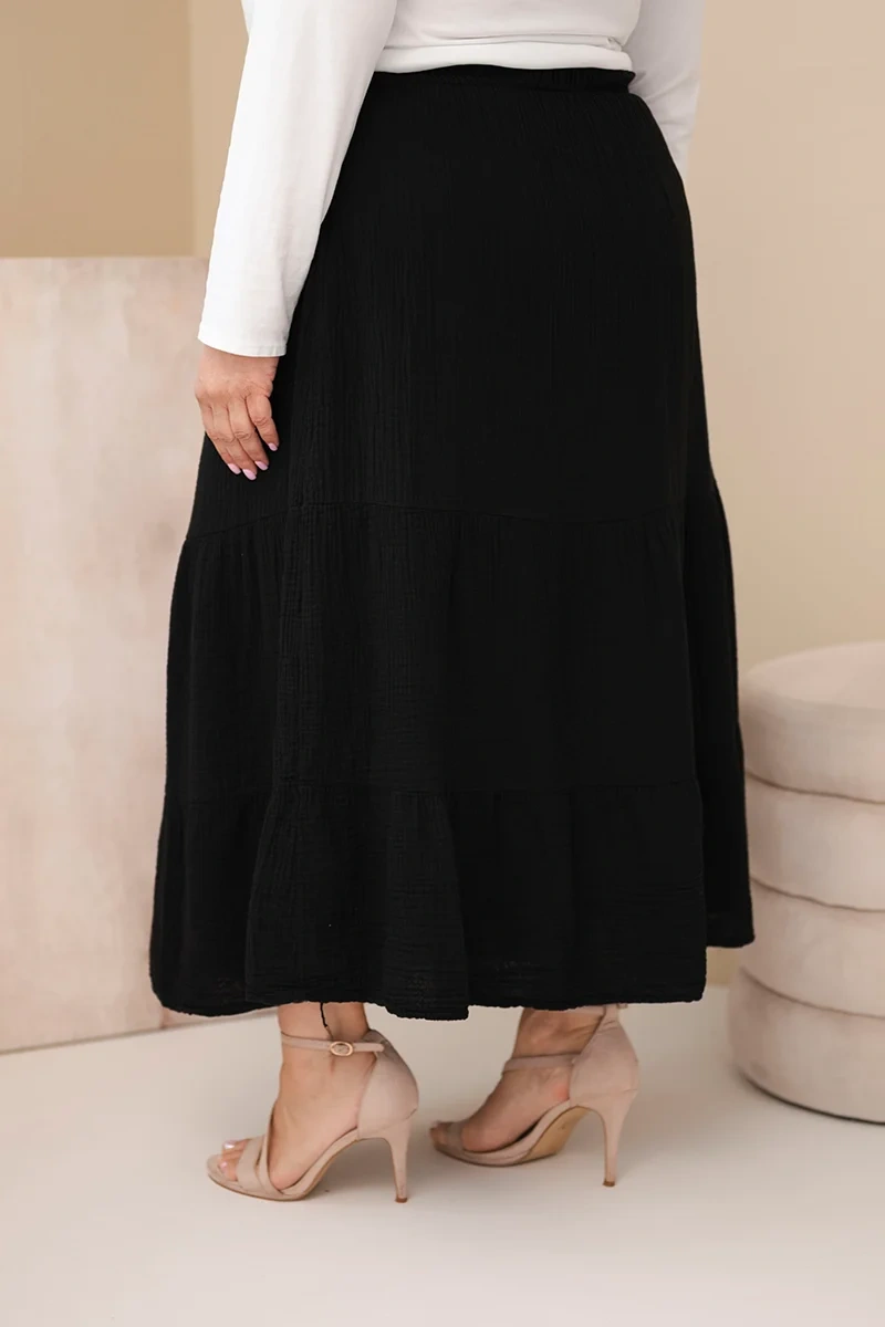 Kesi dámska plus-size mušelínová sukňa