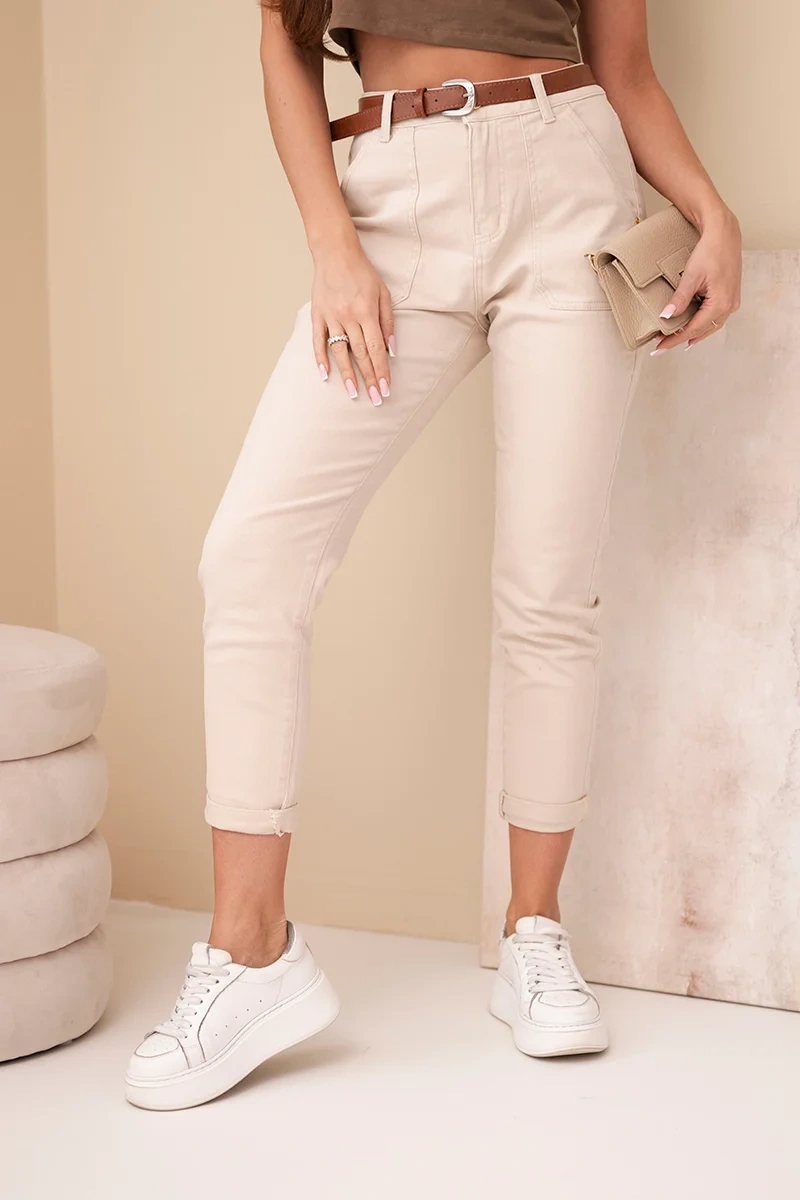 Дамски тесни дънки с висока талия Kesi Włoski