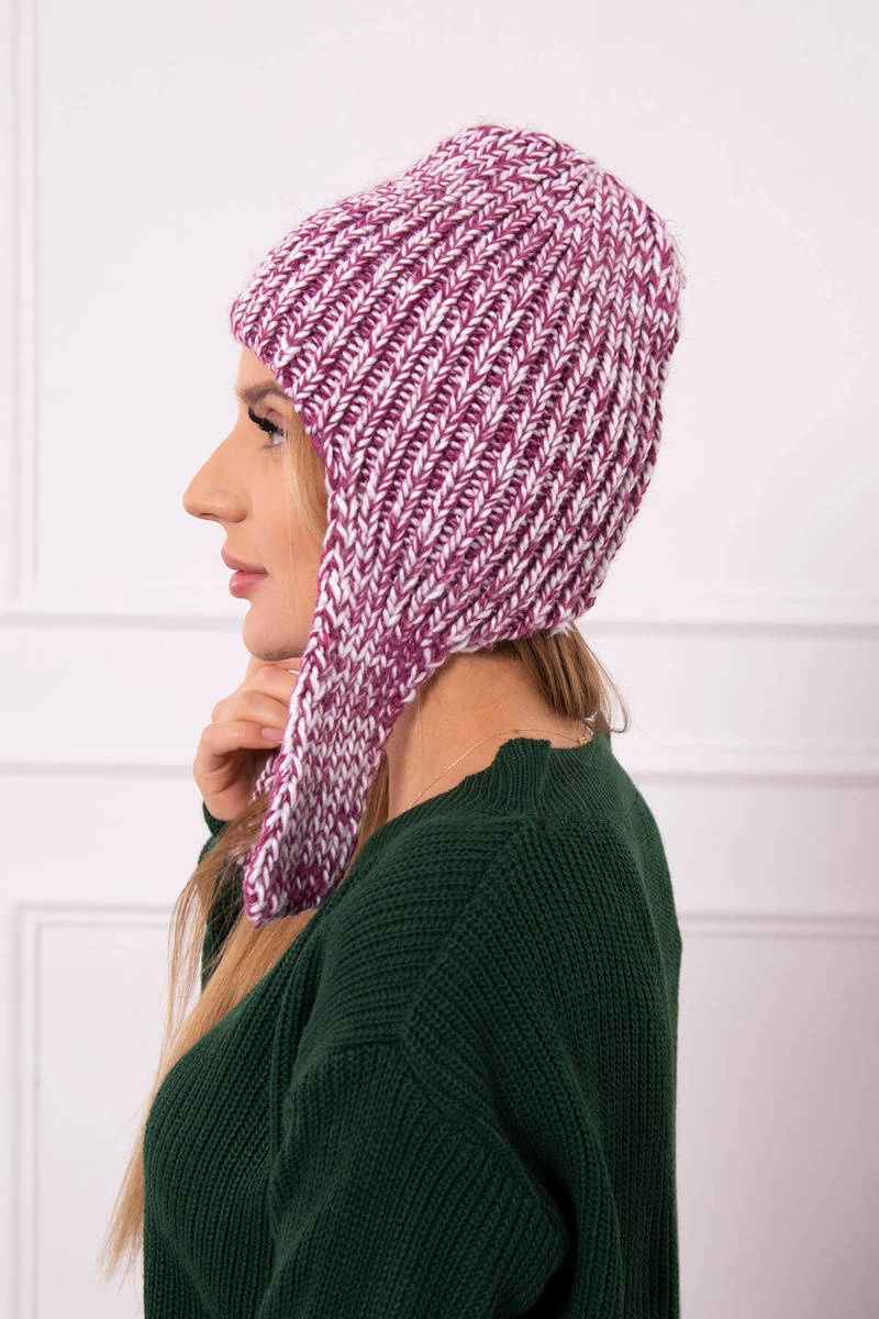 marka niezdefiniowana Women&#039;s long eared cap Jana K314 purple+white