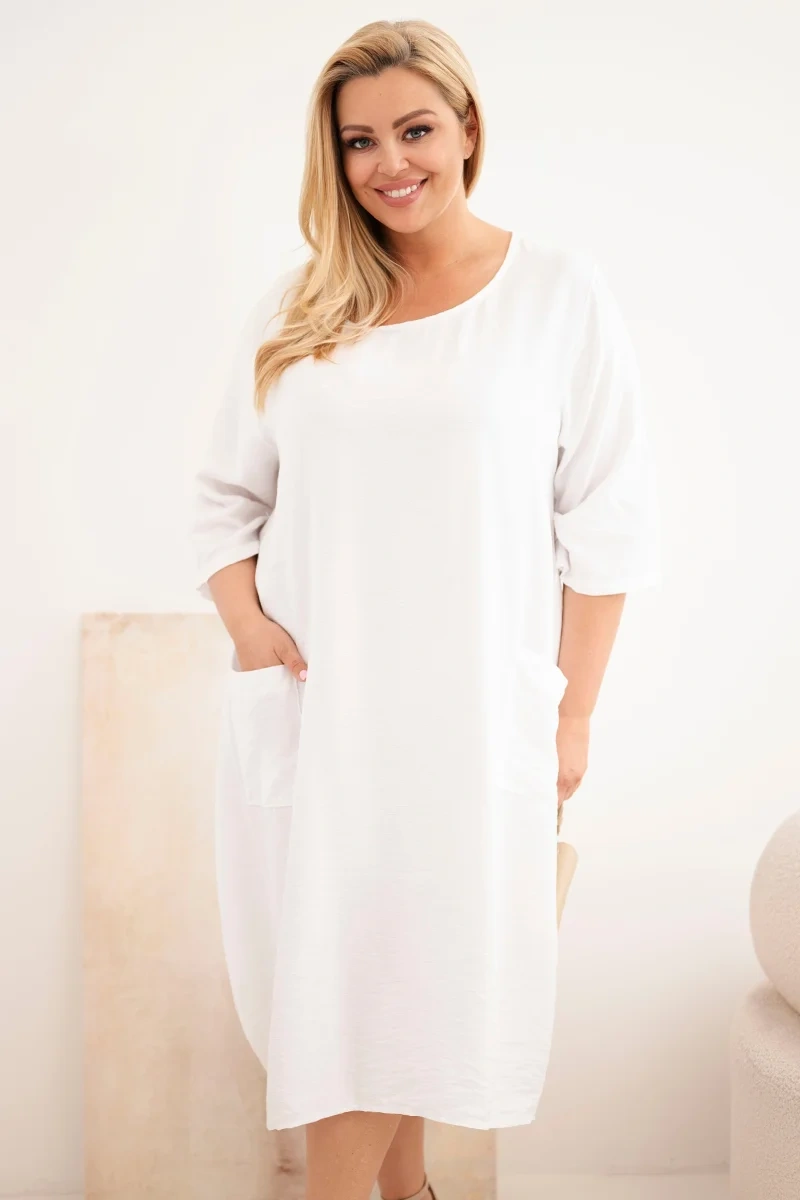 Kesi Plus Size šaty z viskózy s kapsami