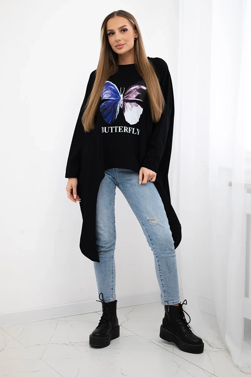 Oversize blouse black