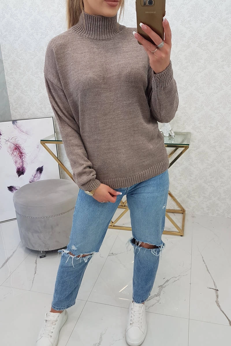 Kesi Sweater high neck cappuccino