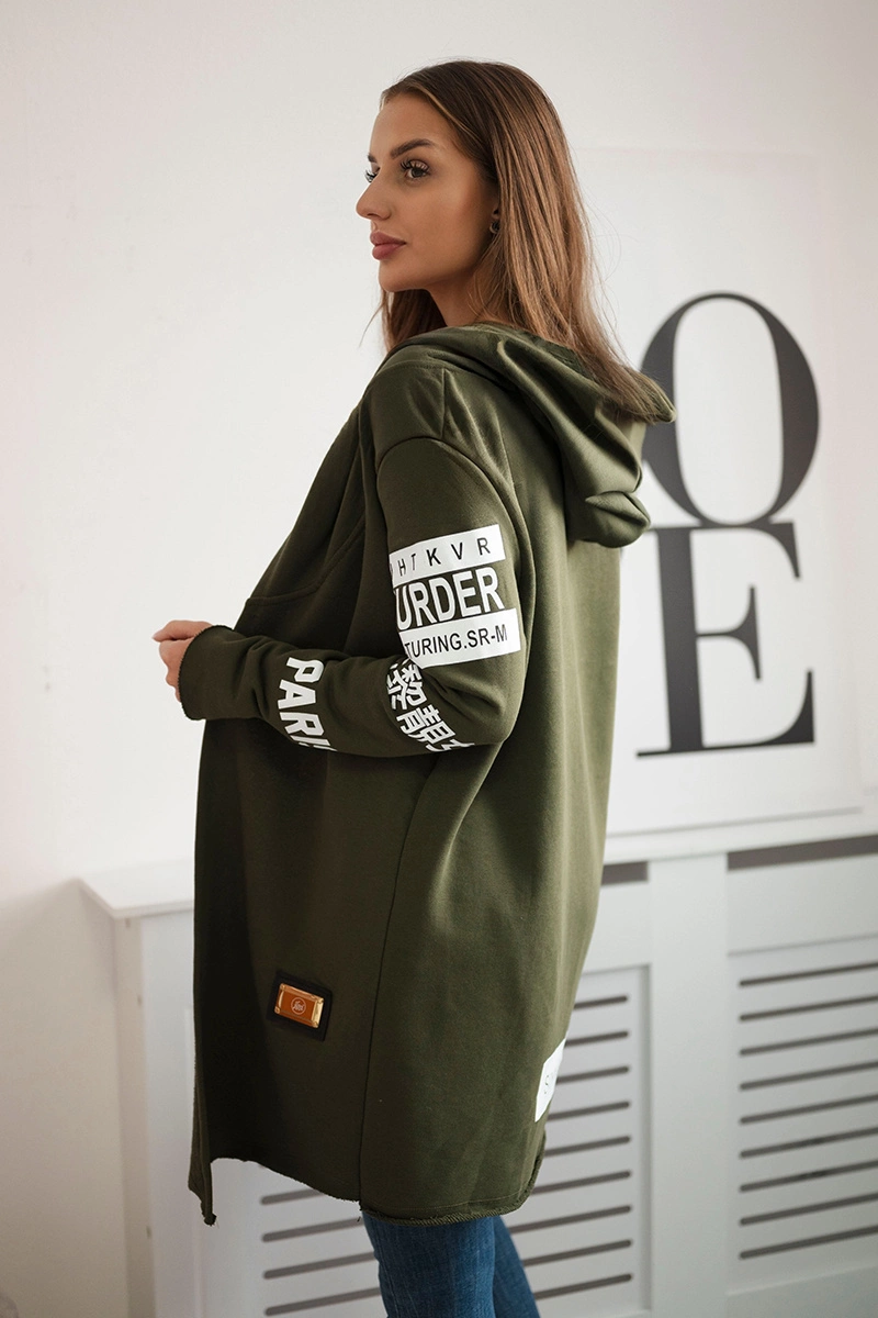 Coat with subtitles khaki