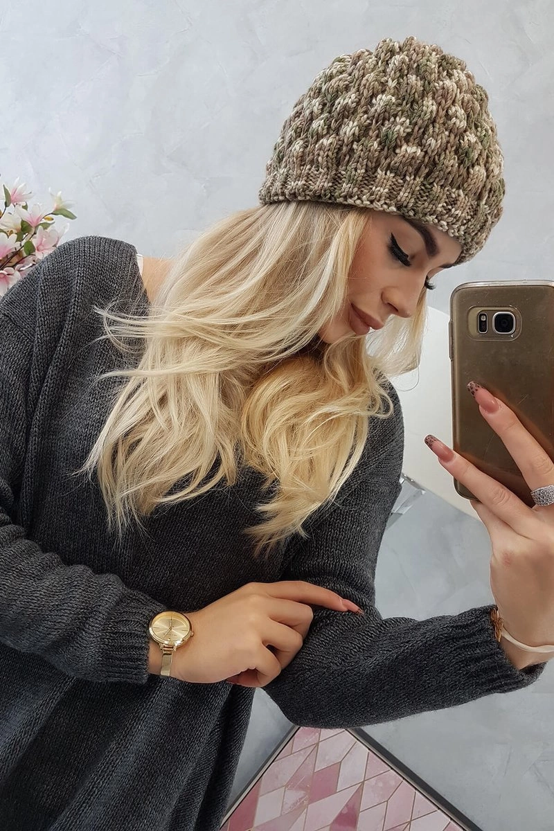 marka niezdefiniowana Cap K156 khaki + ecru