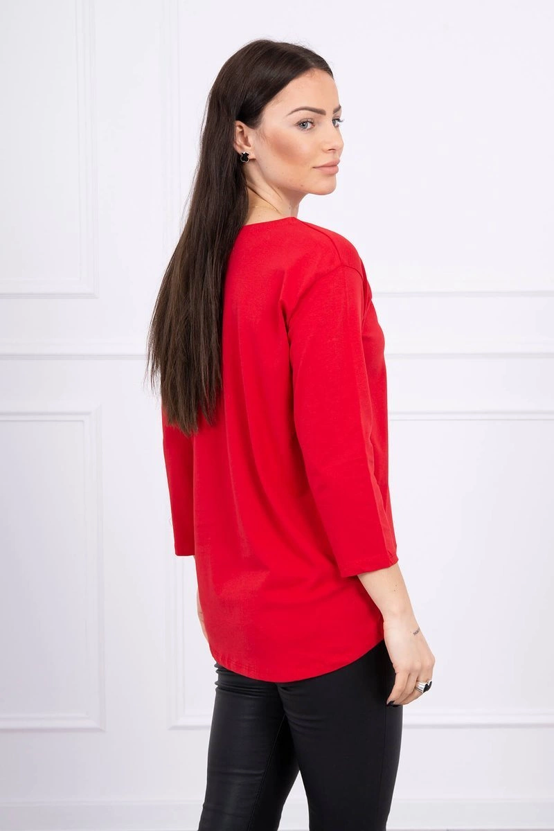 Blouse with Original print red