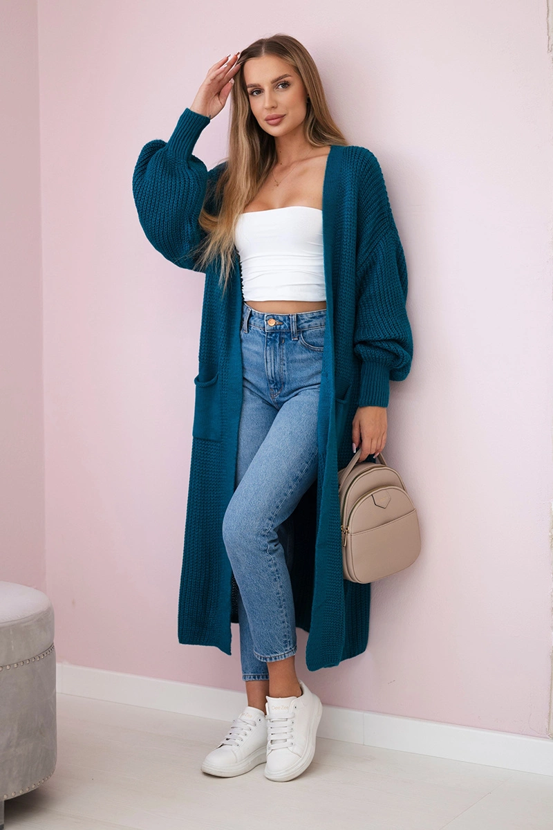 Long Navy Cardigan Sweater