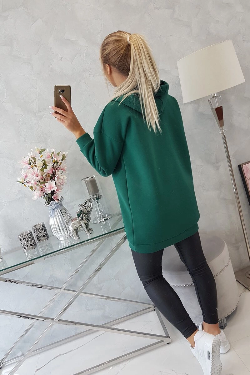 Kesi Hooded sweatshirt with patches green