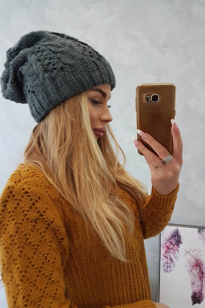 marka niezdefiniowana Cap Motyl K234 dark gray