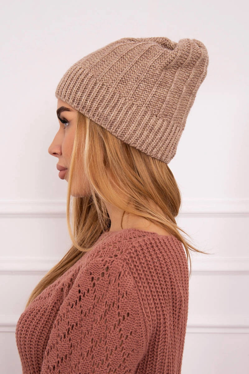 marka niezdefiniowana Čapica s fleece Anna K238 tmavo béžová
