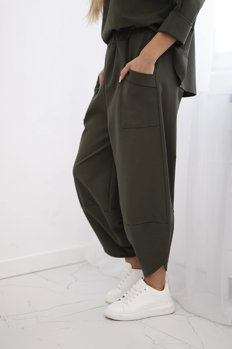 Set Punto Milano winter sweatshirt + pants khaki