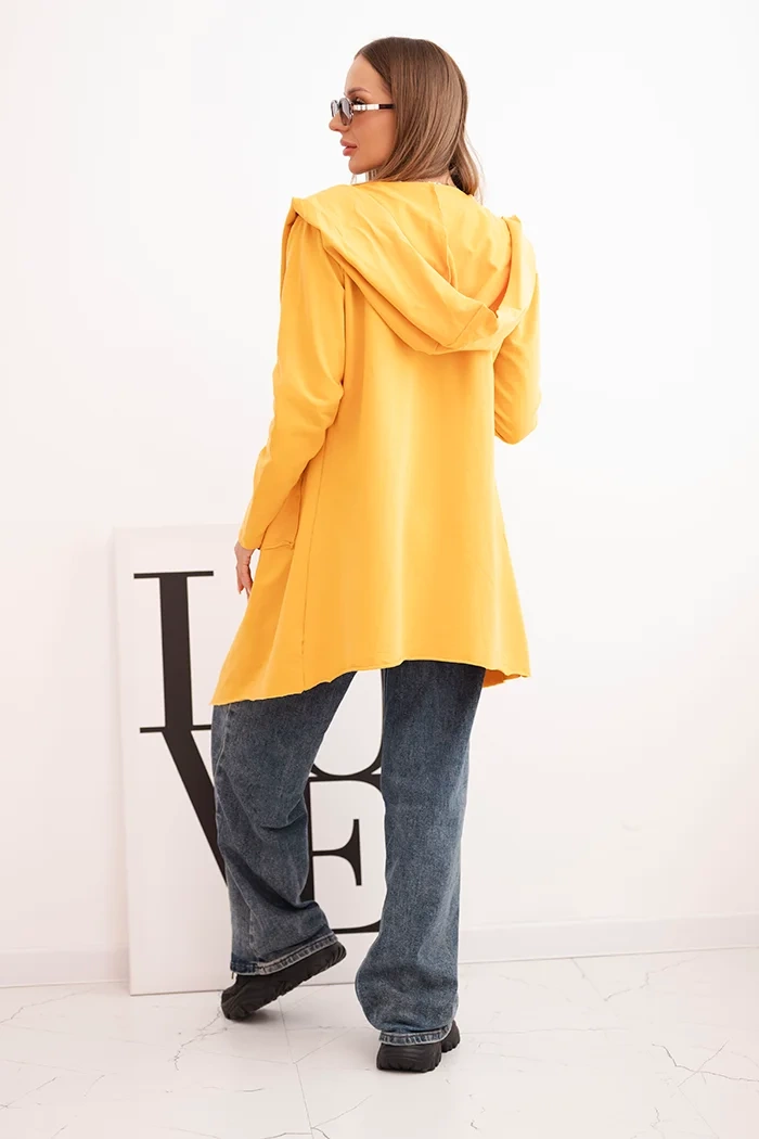 Cape with loose hood mustard