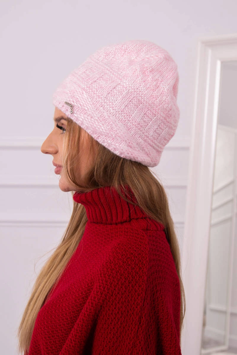 Kesi Cap with fleece Edyta K298 powdered pink