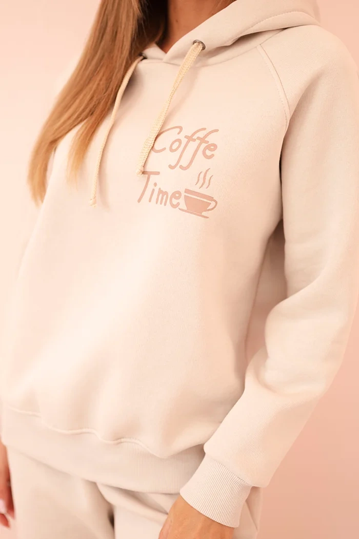 Polski Women&#039;s cotton insulated set with print beige