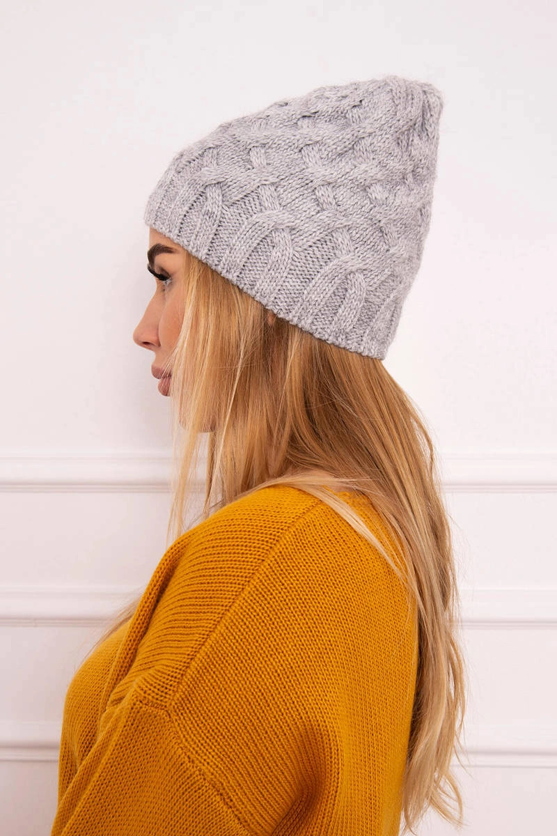 Kesi Cap with fleece Agnieszka K239 light gray