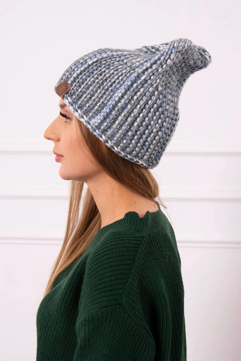 Kesi Cap with fleece Zoja K306 ecru + blue