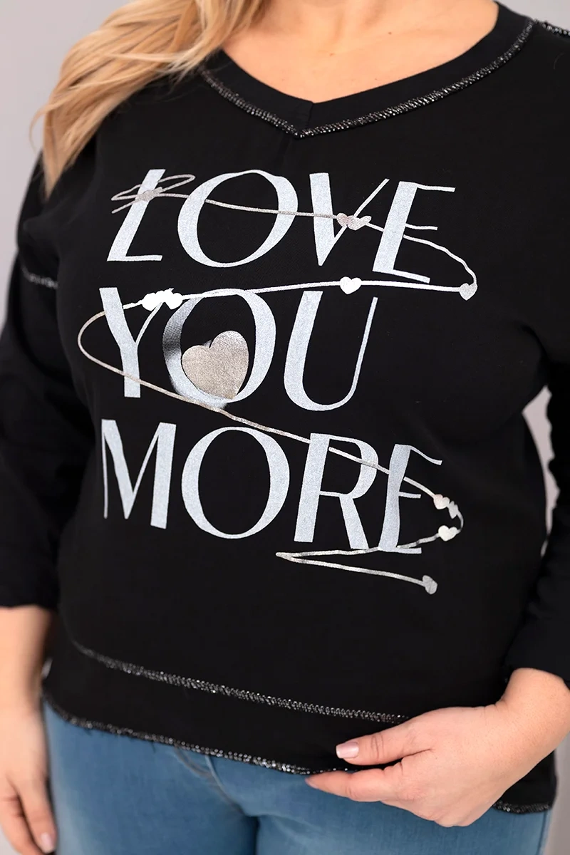 Dámska mikina Plus Size Love You More