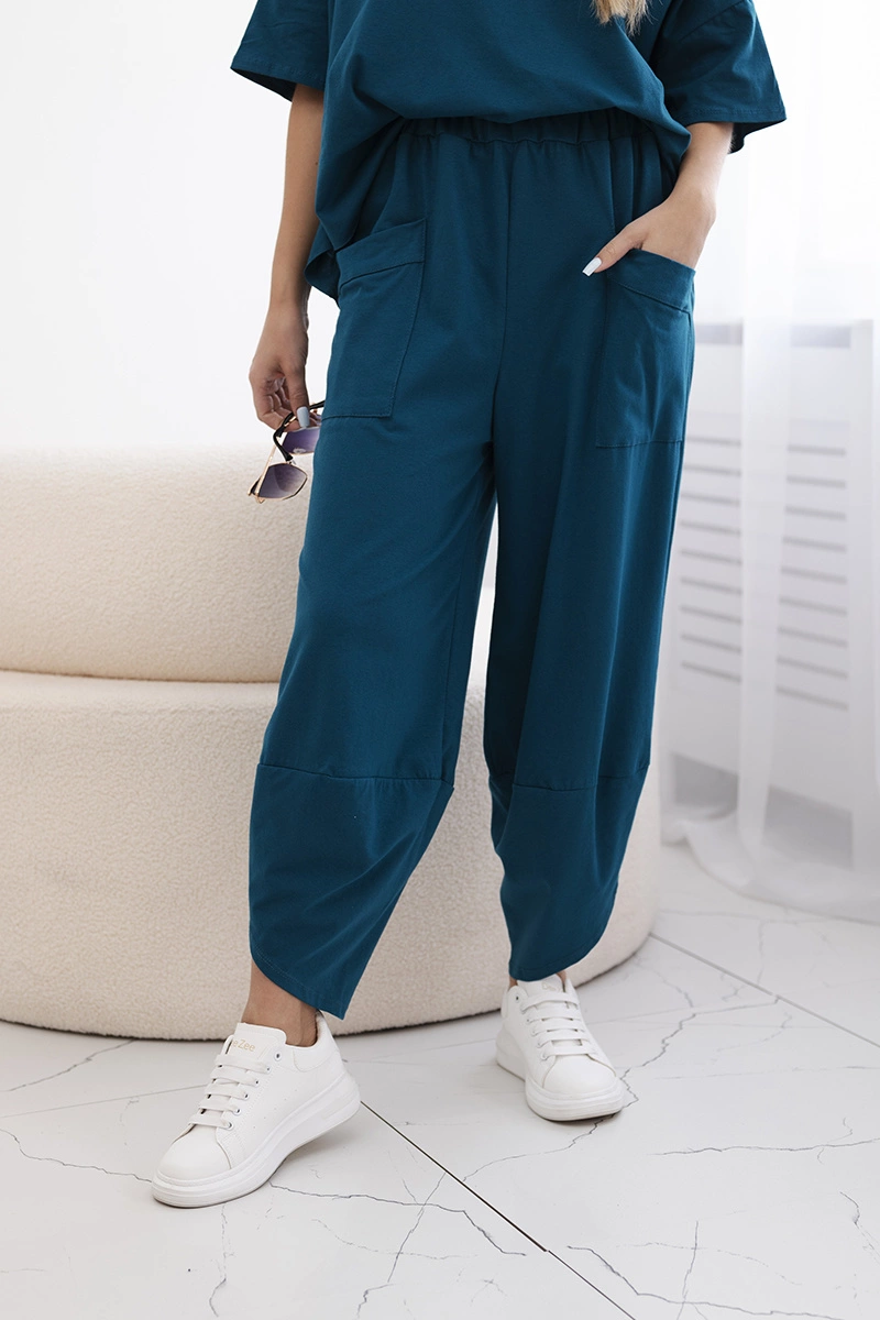 Kesi Włoski Cotton set blouse + trousers nautical