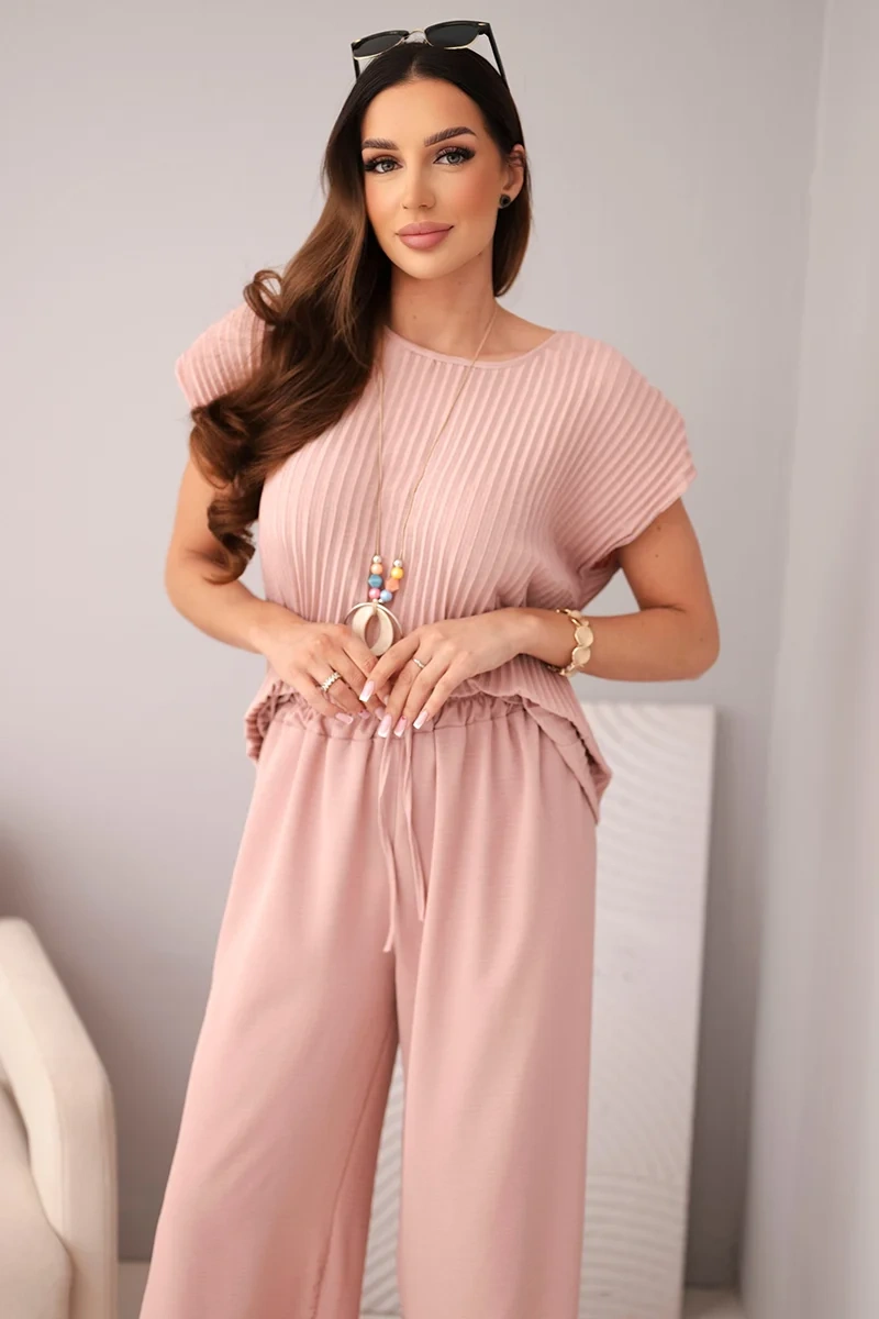 Kesi Włoski souprava z viskózy, růžová