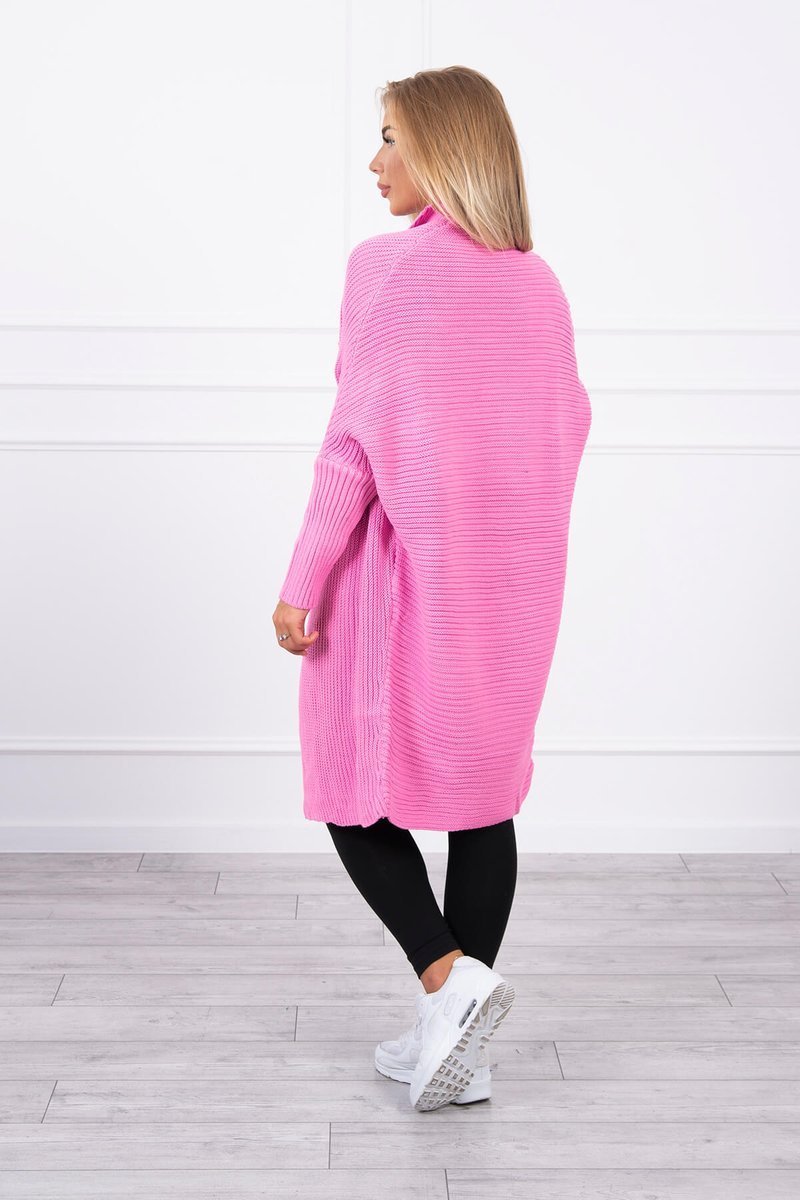 Sweater with batwing sleeve light pink