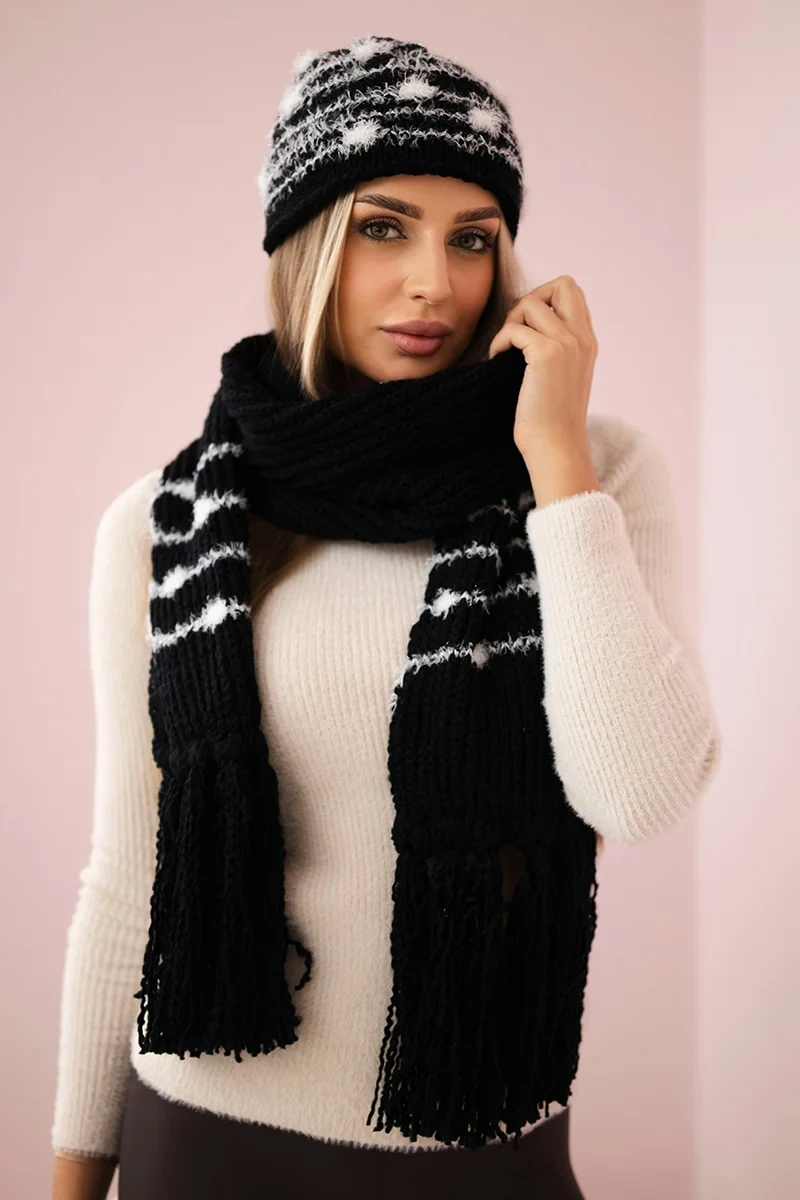 Women's set with scarf Anika K304 black