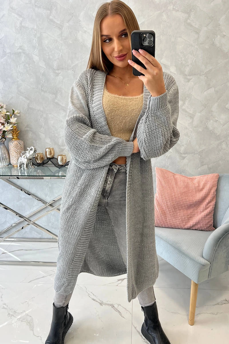 Long sweater dark gray
