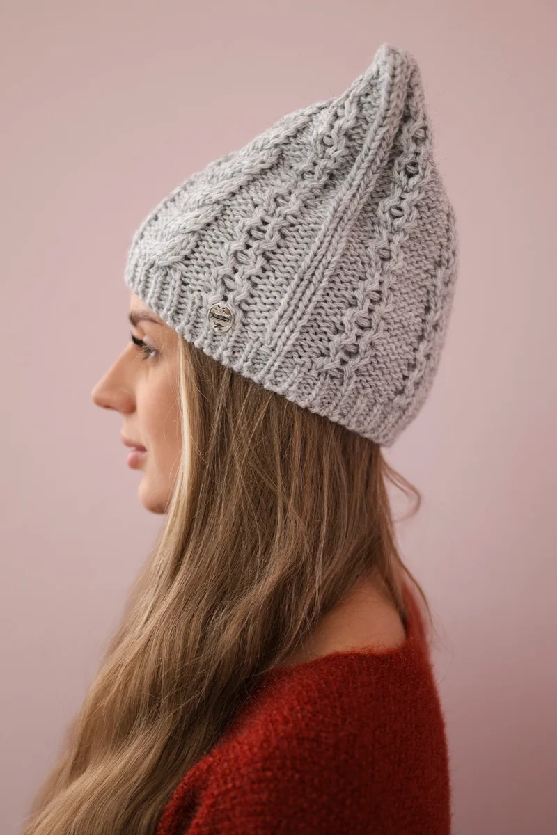 marka niezdefiniowana Cap with fleece Rabbid K237 light grey