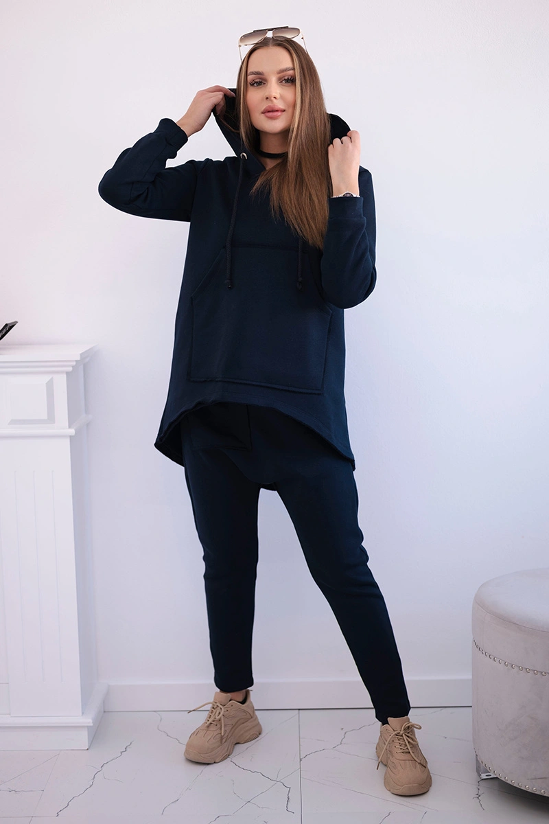 Set with Baggy trousers dark blue