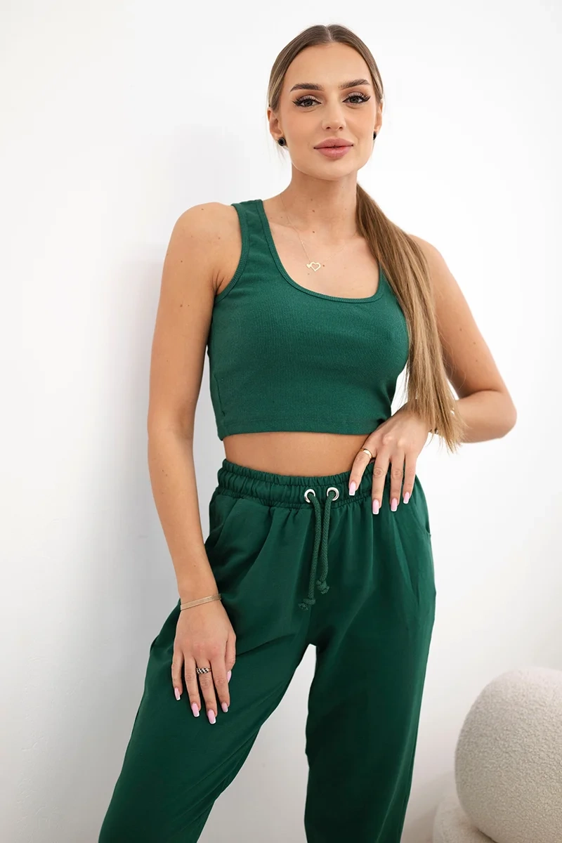 Set top+kalhoty zelené