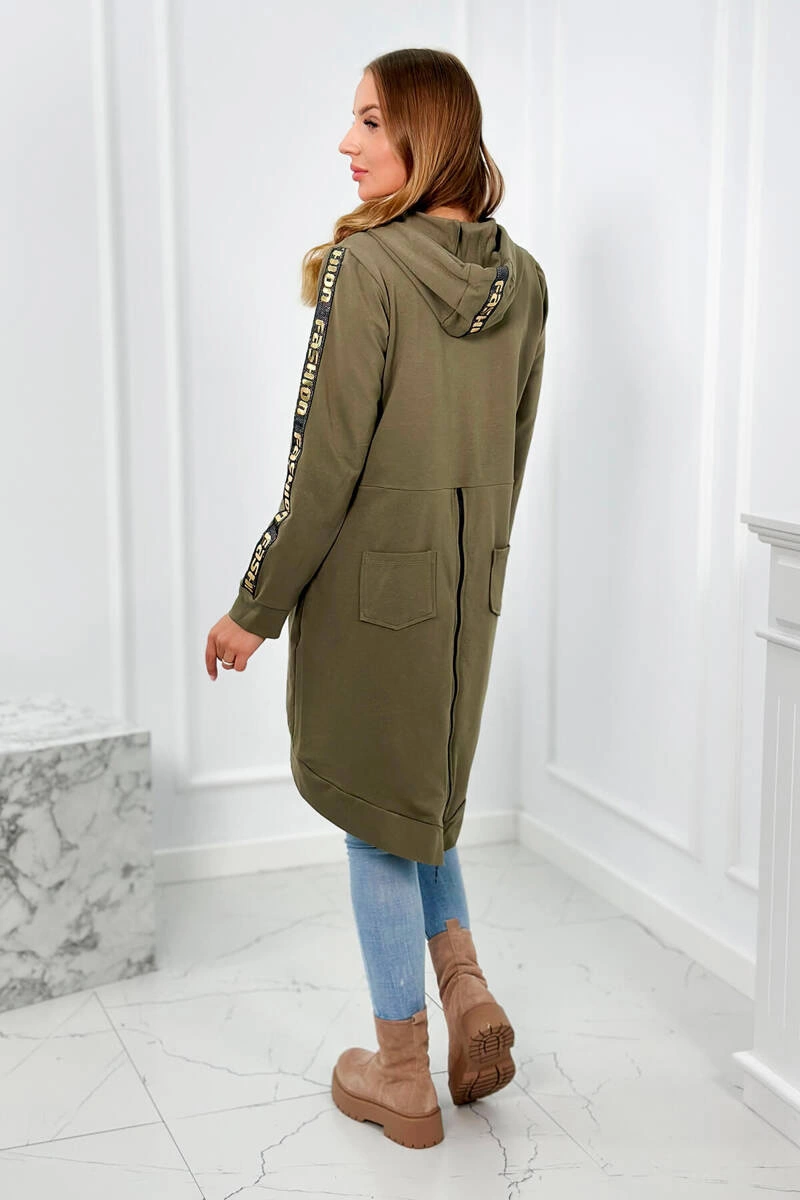 Kesi Sweatshirt with zip at the back khaki