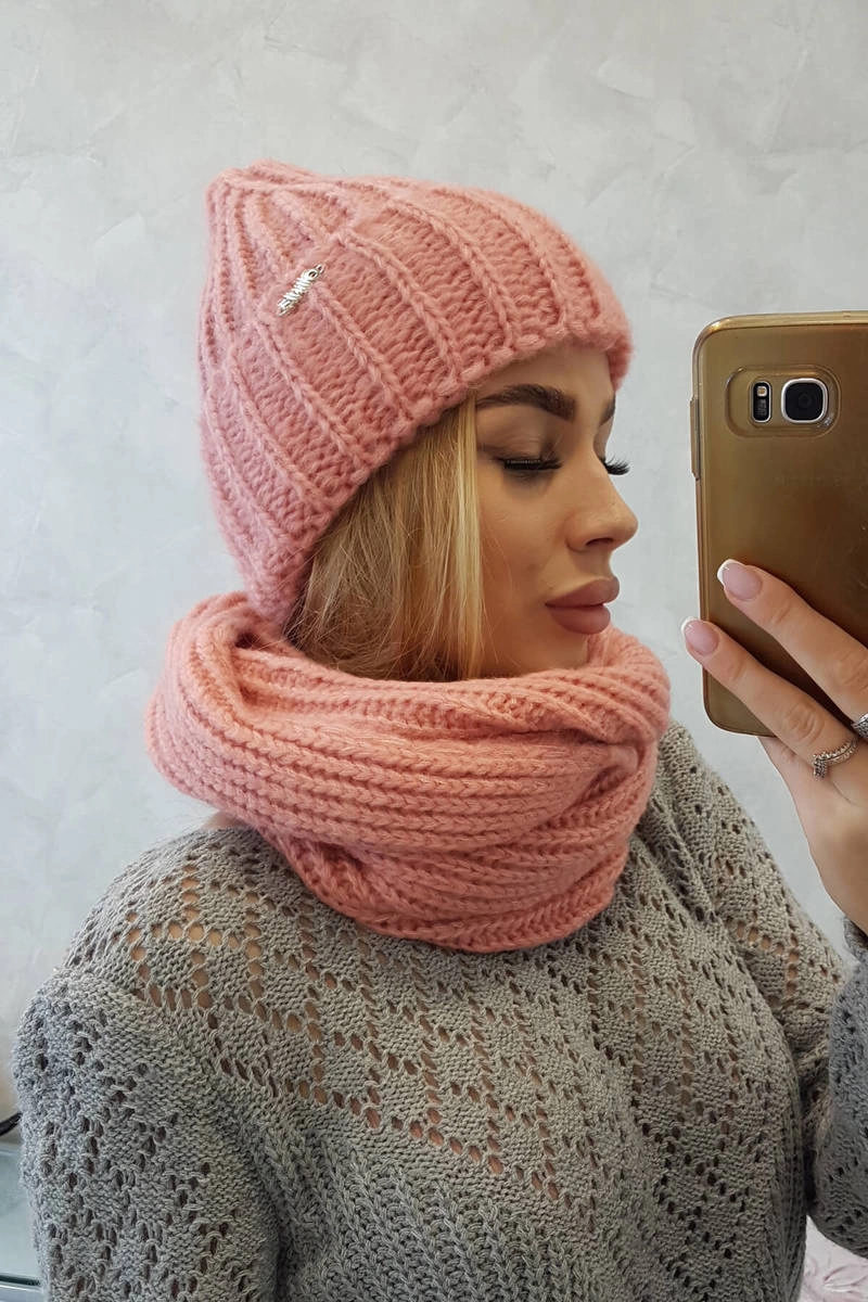 Women&#039;s set with thick ribs P100 pink