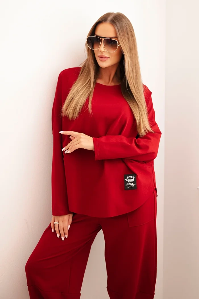 Kesi Włoski Punto Milano Winter set sweatshirt + pants burgundy