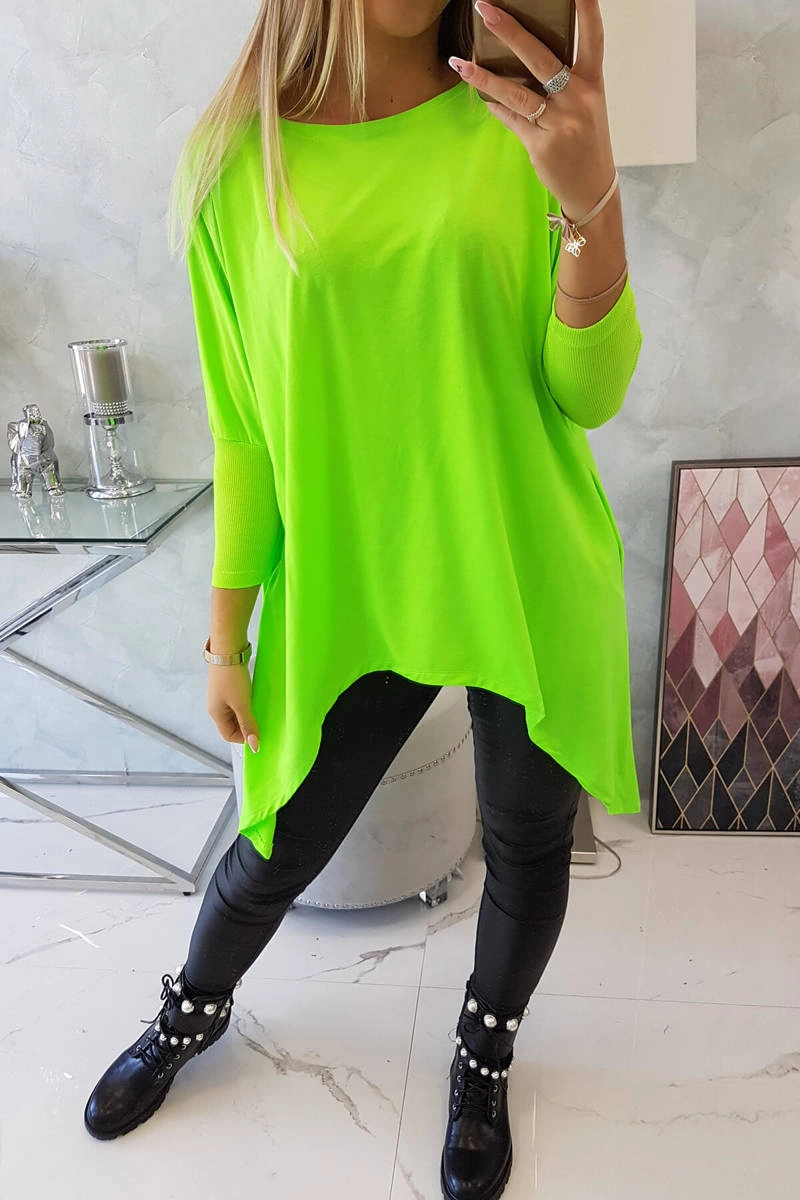 Oversize blouse green neon colors