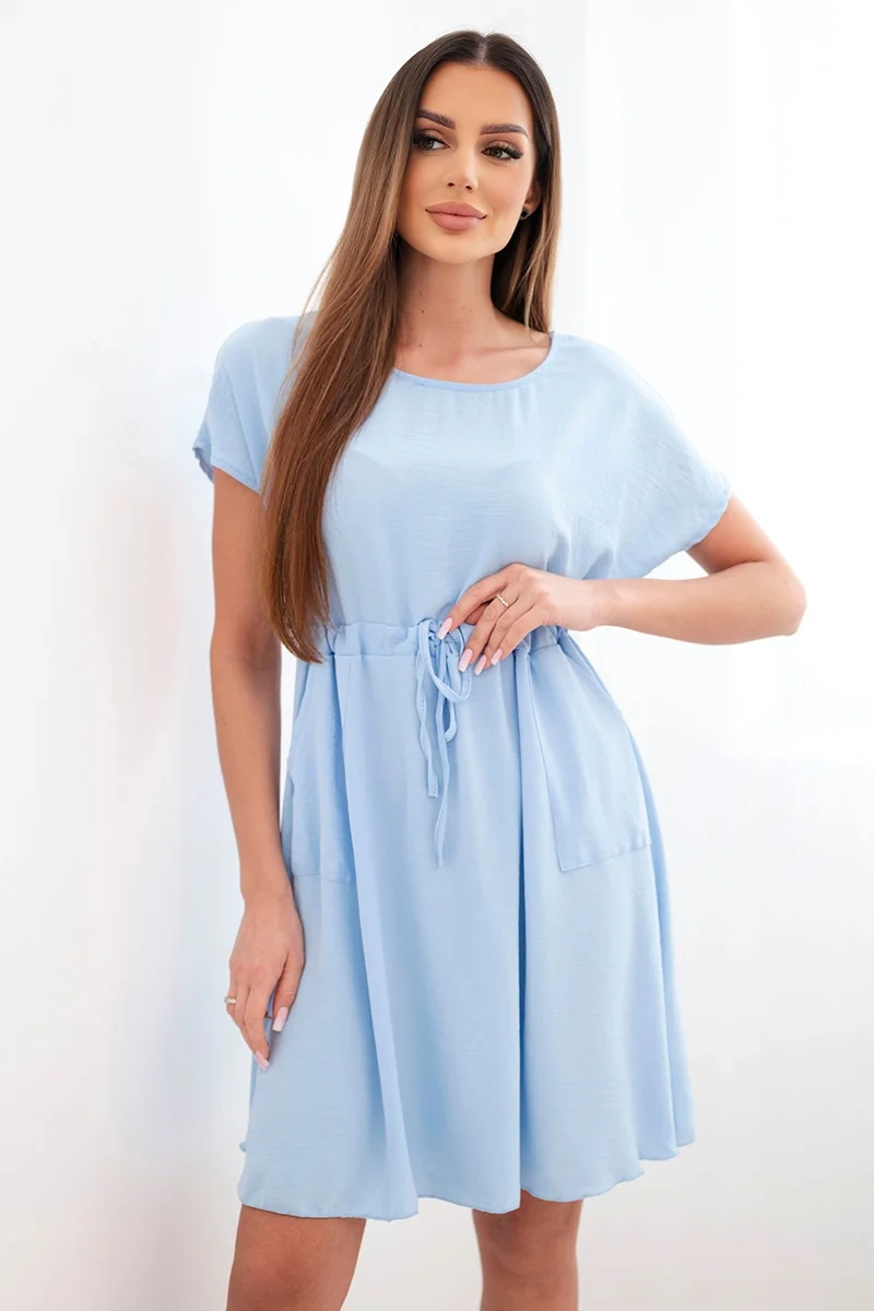 Дамска рокля Кеси с къс ръкав