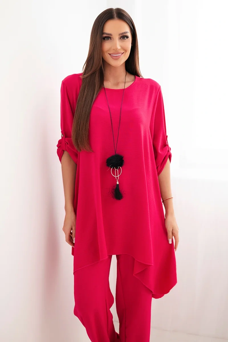Kesi Włoski Sada blúzky + nohavice s príveskom fuchsia