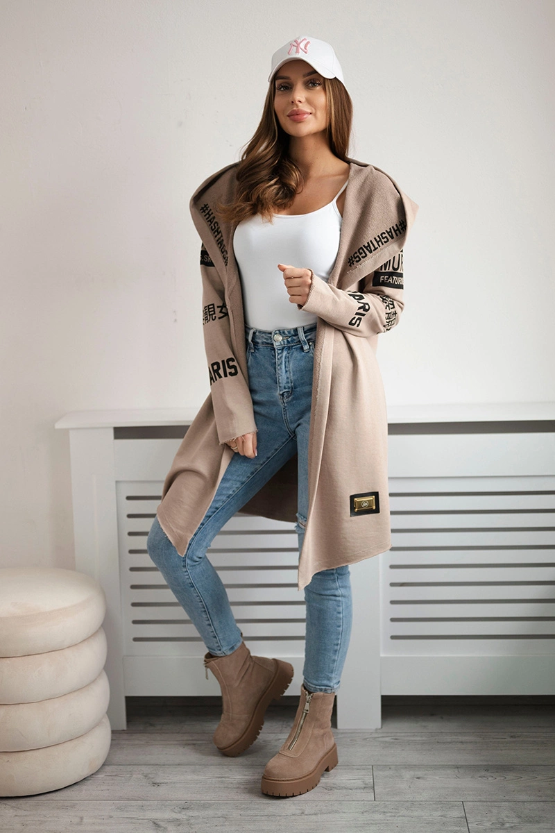 Coatee with subtitles cappuccino