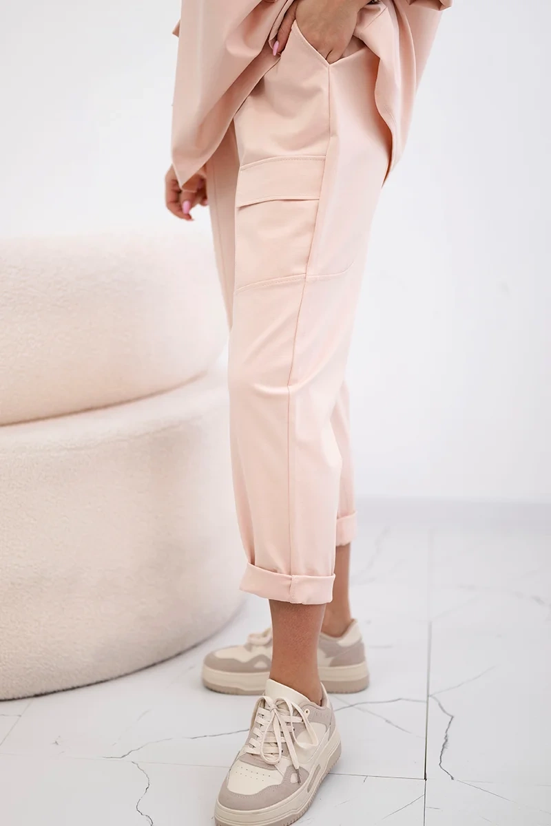 Kesi Włoski Punto set sweatshirt + pants apricot