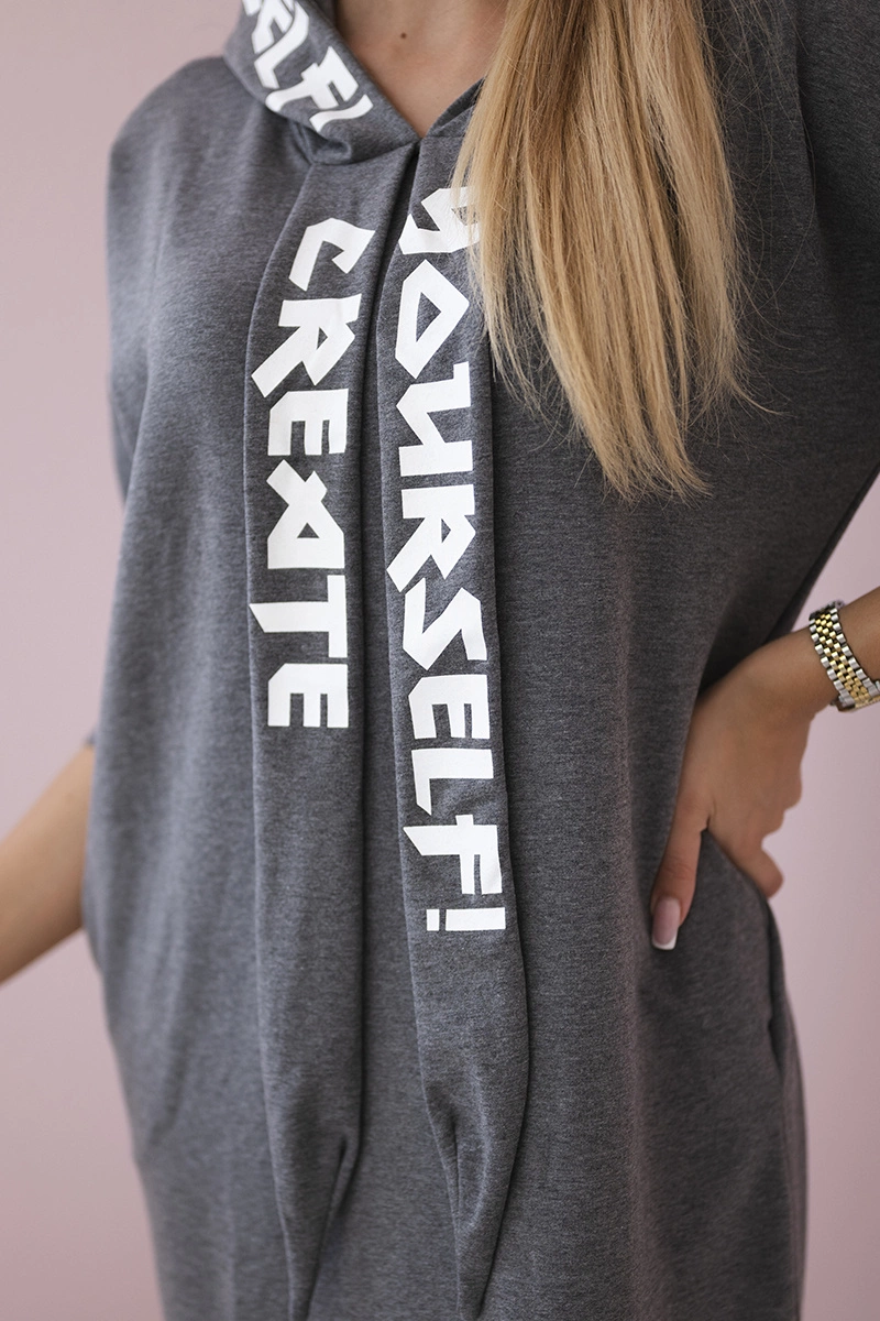 Oversize Dress With Hood - Graphite