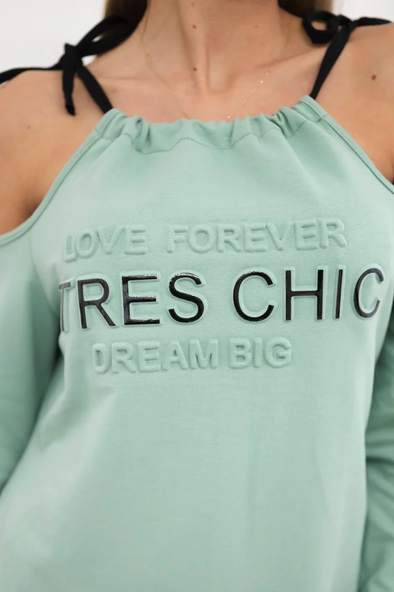 Tres Chic Dress Dark Mint