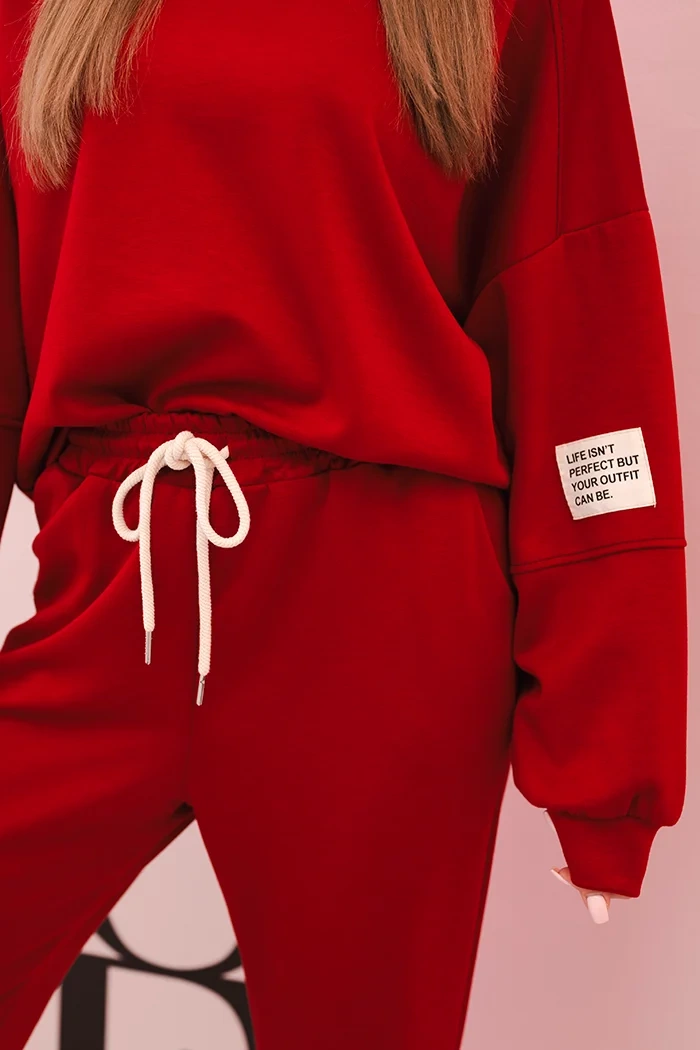 Kesi Włoski Set sweatshirt + pants butter red