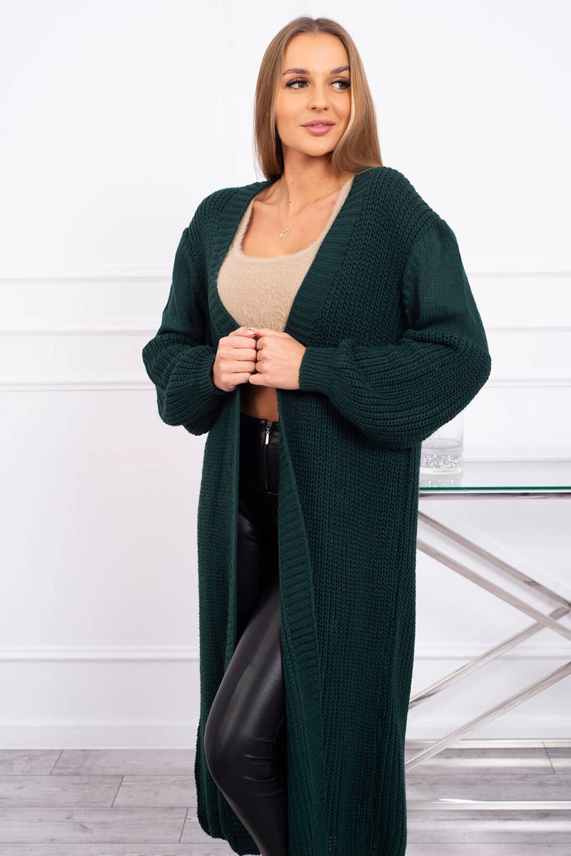 Long Cardigan Dark Green