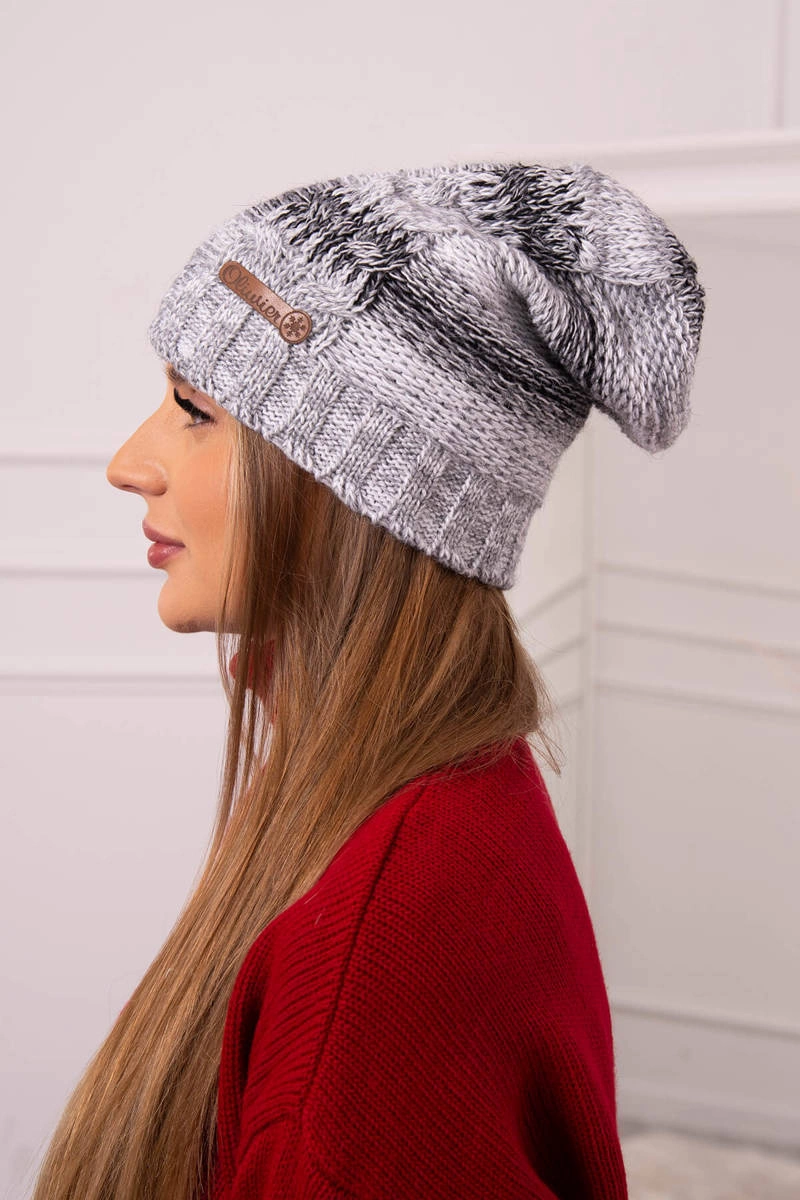 Kesi Cap with fleece Monika K256 black+grey